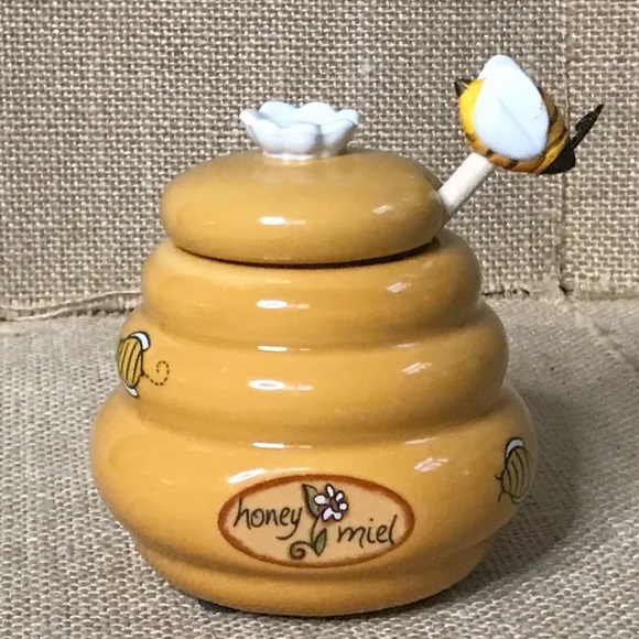 Joie Kitchen Joie 3 34 Beehive Honey Pot Jar And Wooden Dipper W